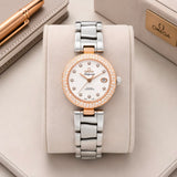 Omega White Sunburst Dial Diamond Edition