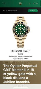 Rolex GMT Master II Green Dial