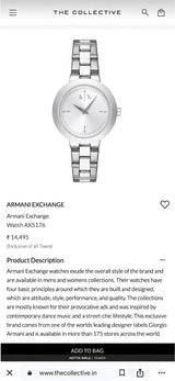 Armani Exchange White Sunray Dial
