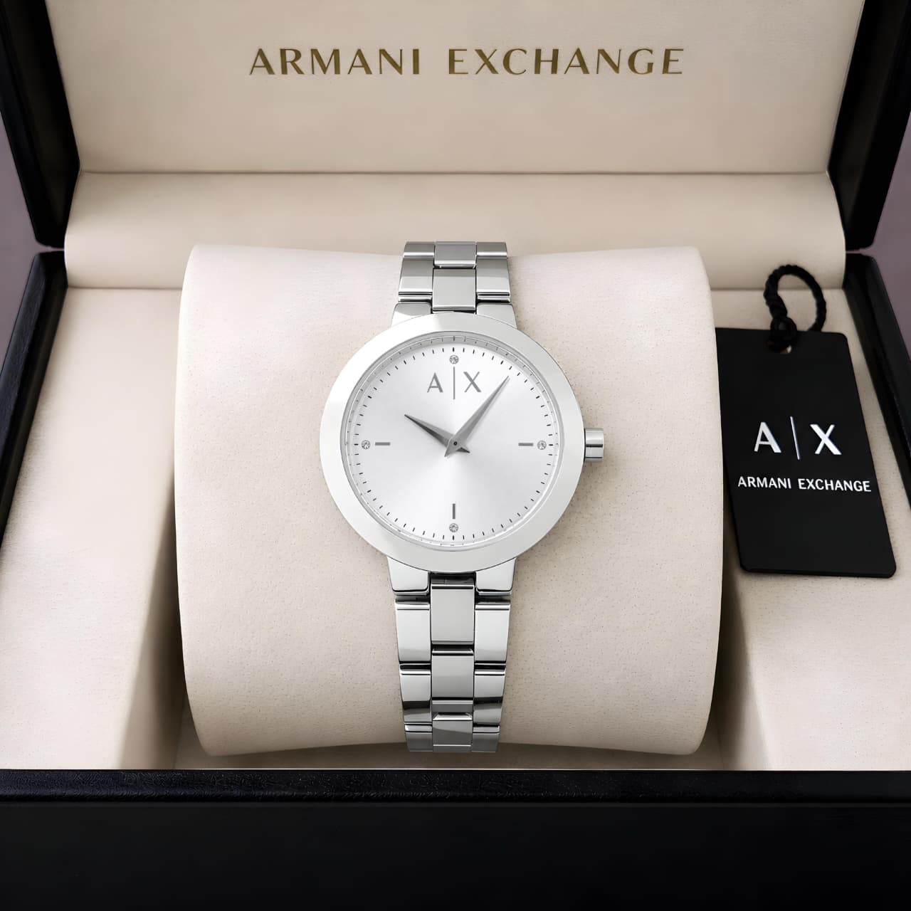 Armani Exchange White Sunray Dial