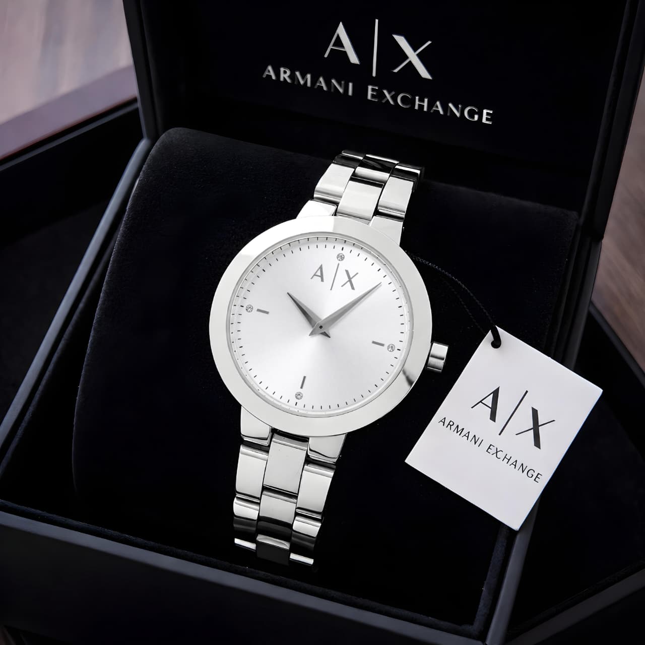 Armani Exchange White Sunray Dial