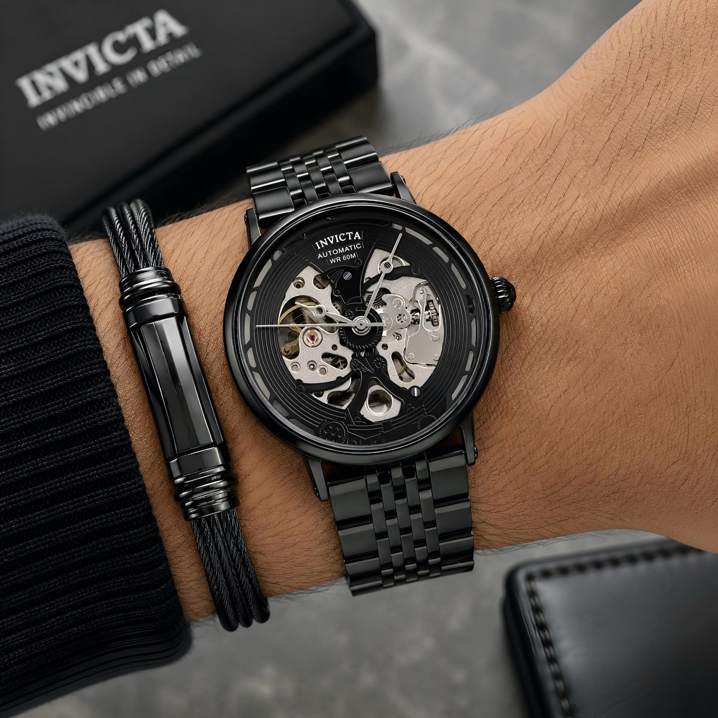 Invicta Skeleton Automatic Black