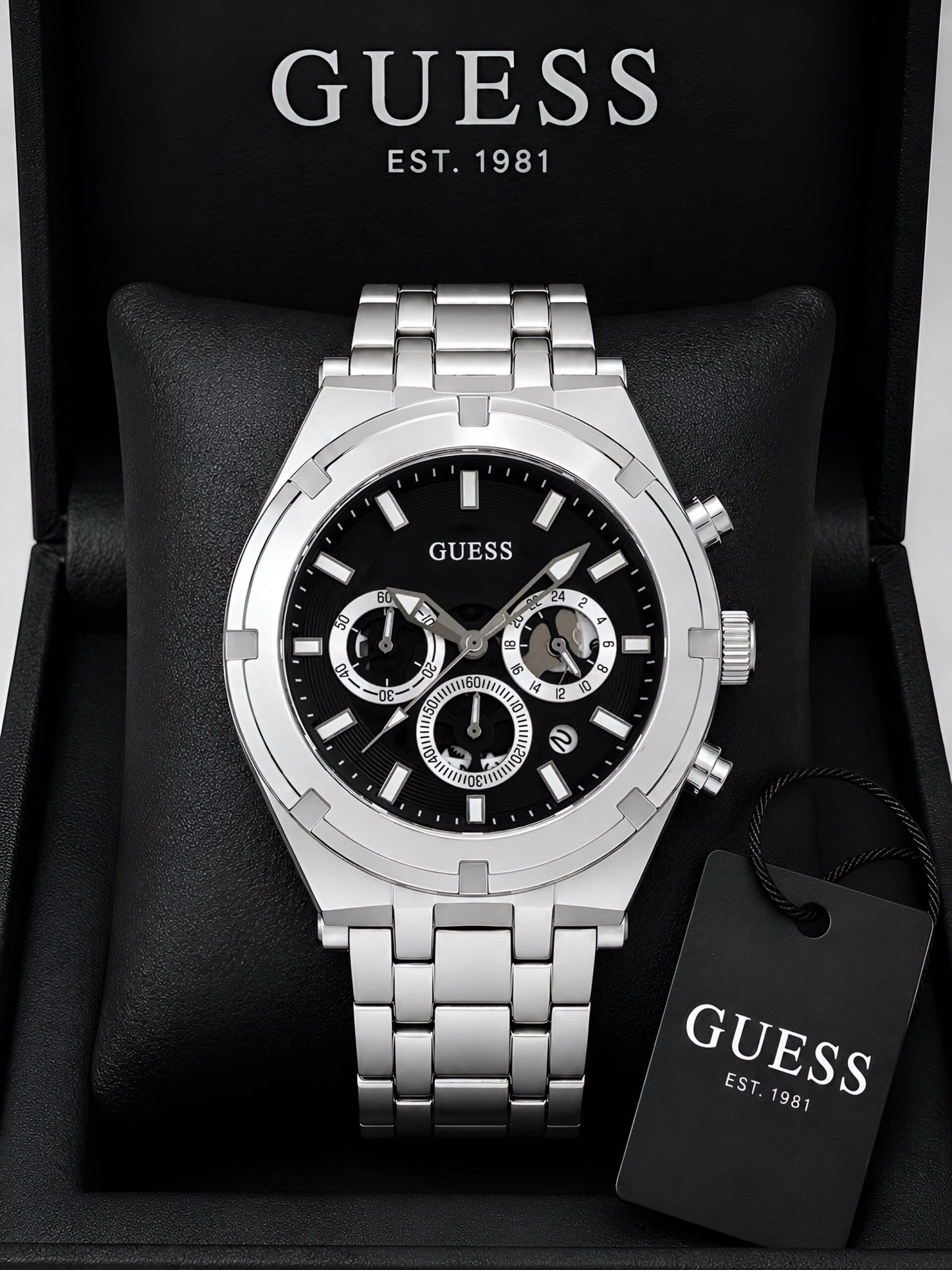 Guess Black Multifunction Dial Chronograph