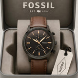 Fossil Brown Sunburst Dial Chronograph