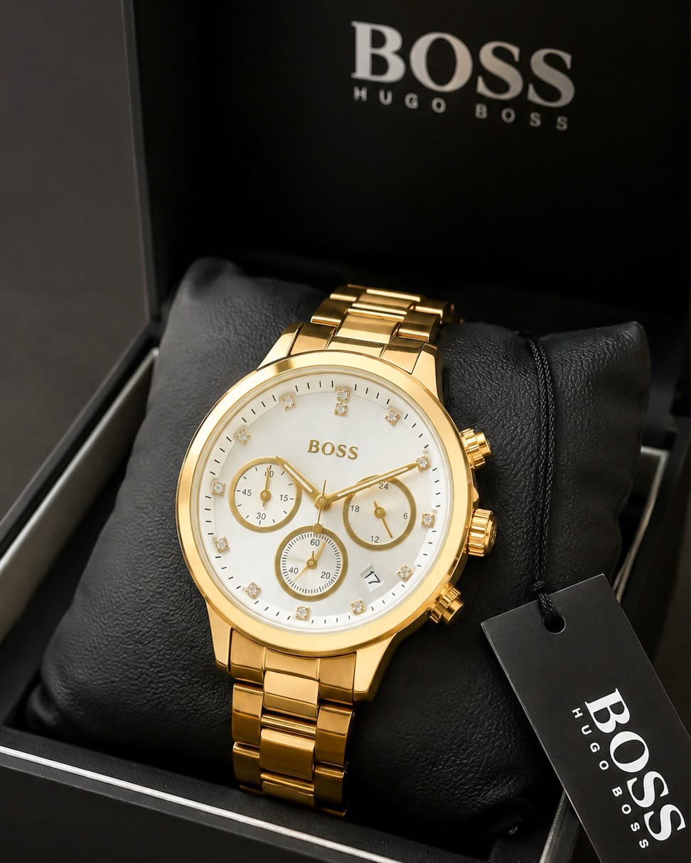 Boss Gold-Tone Quartz