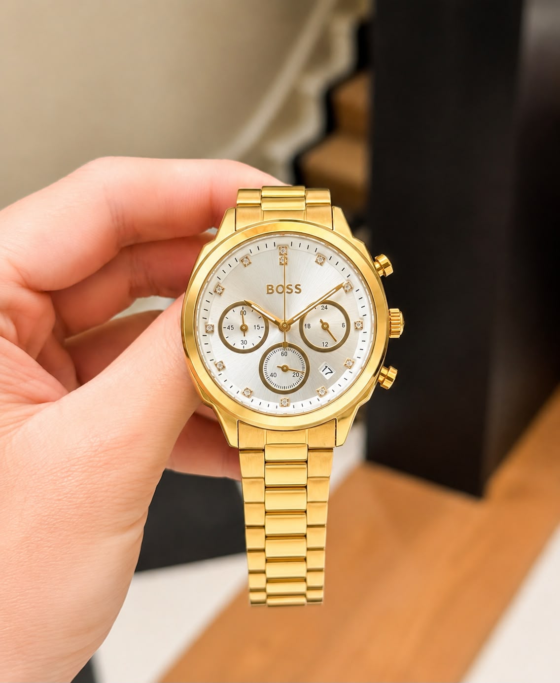 Boss Gold-Tone Quartz