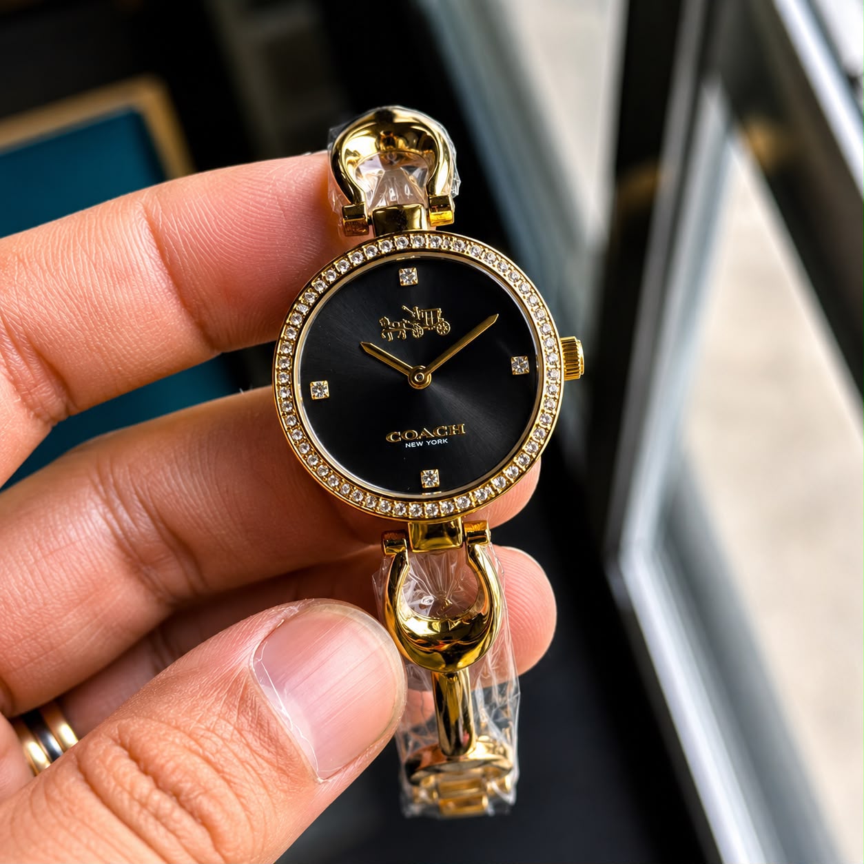 Coach Park Carnation Black Dial