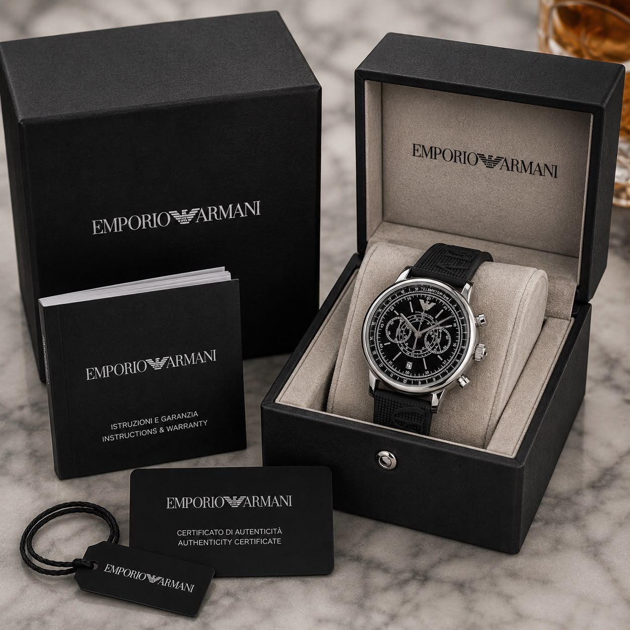 Emporio Armani Black Quartz Chronograph