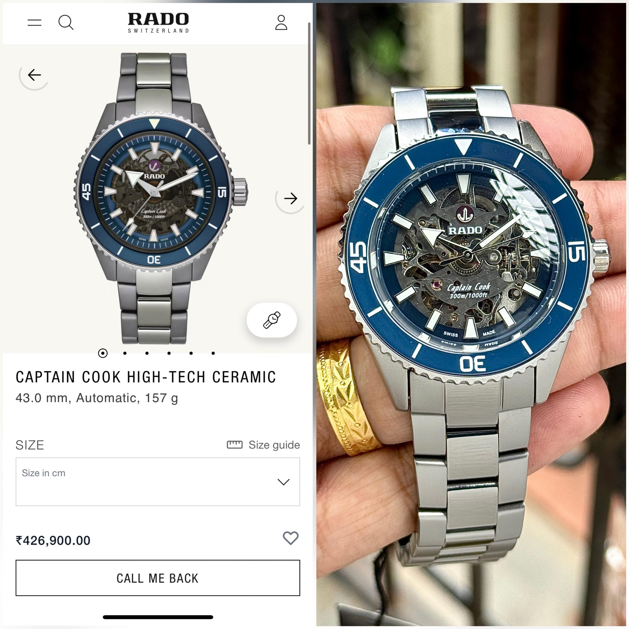 Rado Captain Cook High-Tech Ceramic Skeleton Automatic