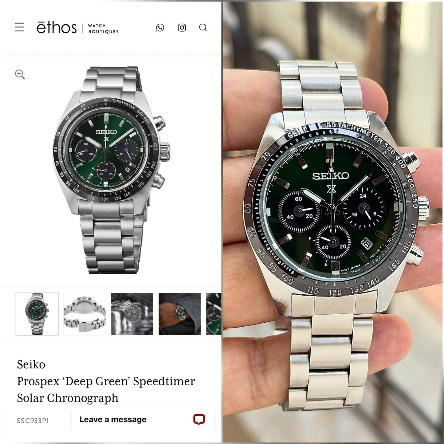 Seiko Prospex Speedtimer Solar Chronograph