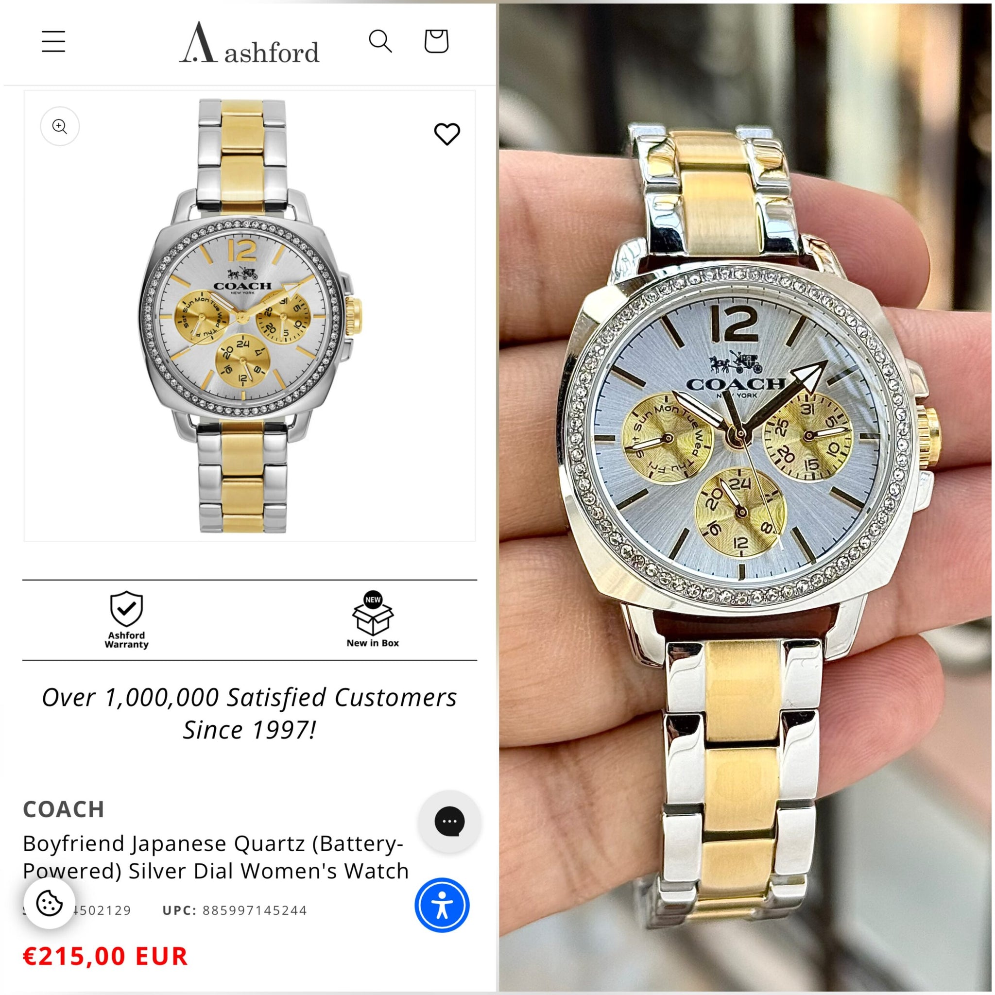 Coach Boyfriend Multi-Function Quartz