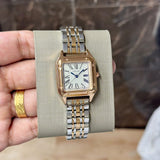 Cartier Santos Two Tone White Dial