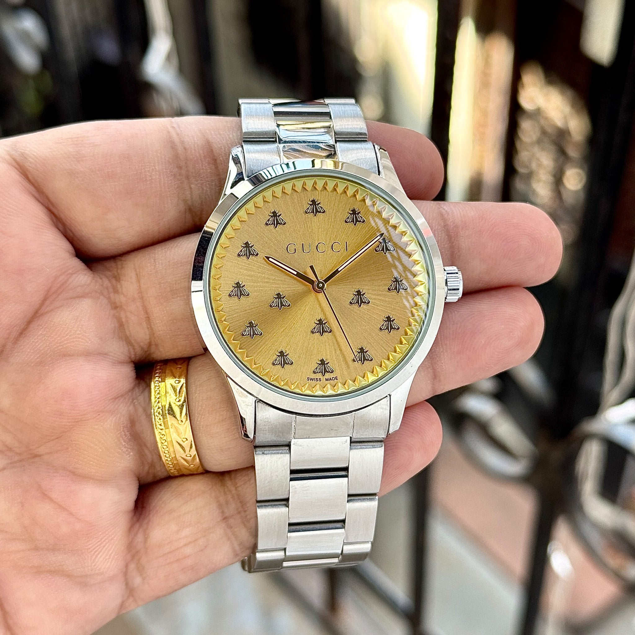 Gucci G-Timeless Gold Dial