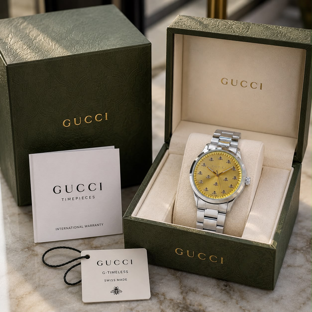 Gucci G-Timeless Gold Dial