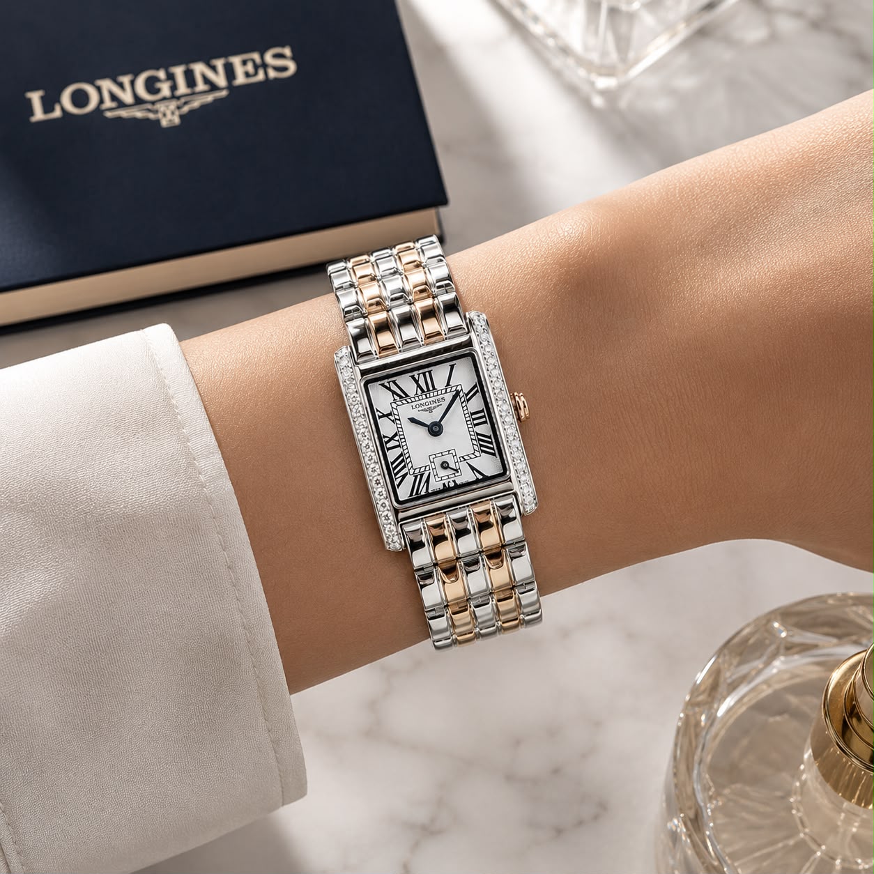 Longines Mini DolceVita Silver Textured
