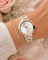 Armani Exchange Two Tone White Sunray Dial