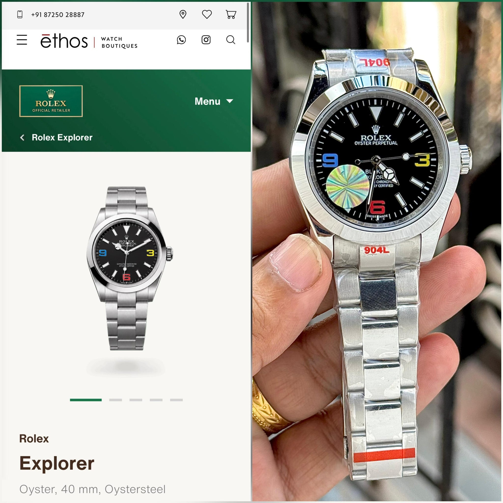 Rolex Explorer Black Dial Automatic