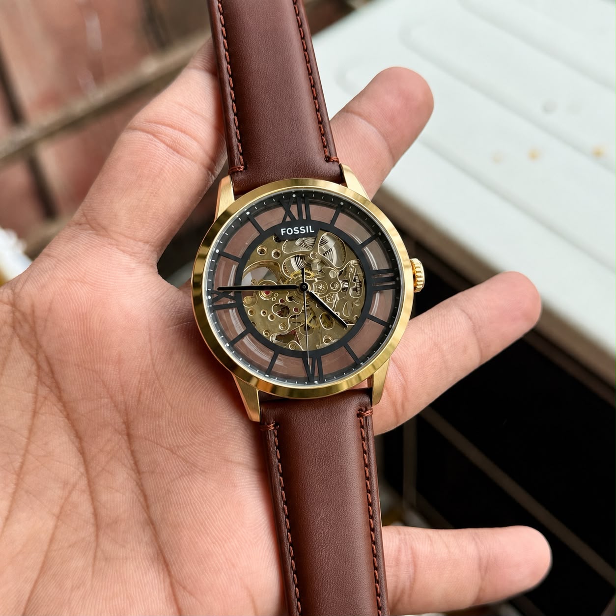 Fossil Townsman Brown Automatic