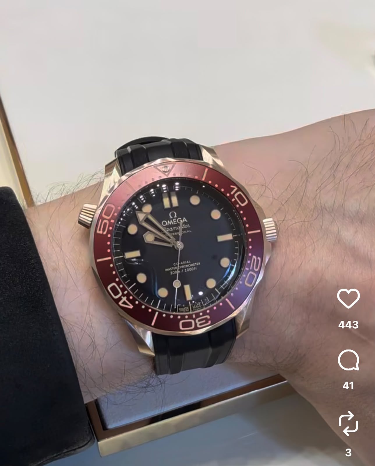 Omega Seamaster Black Red Automatic