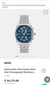 Hugo Boss Skytraveller Chronograph Blue Dial