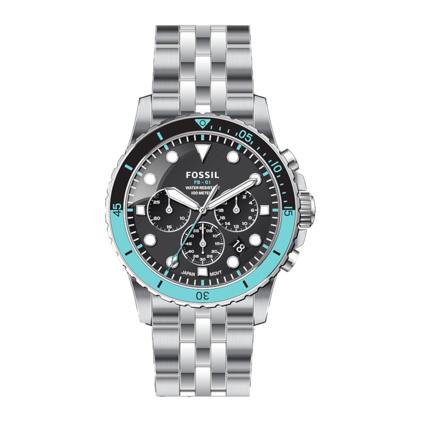 Fossil FB-01 Chronograph Silver