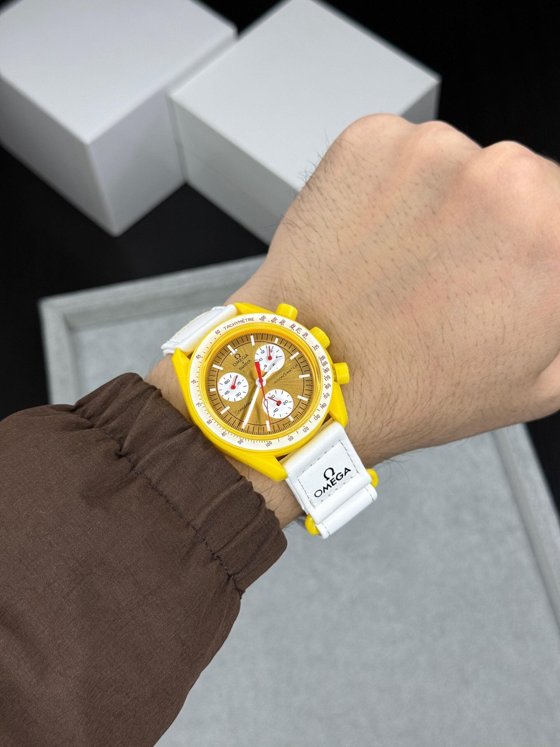 Omega Speedmaster White Yellow Dial