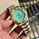 Rolex Green Dial Silver Quartz
