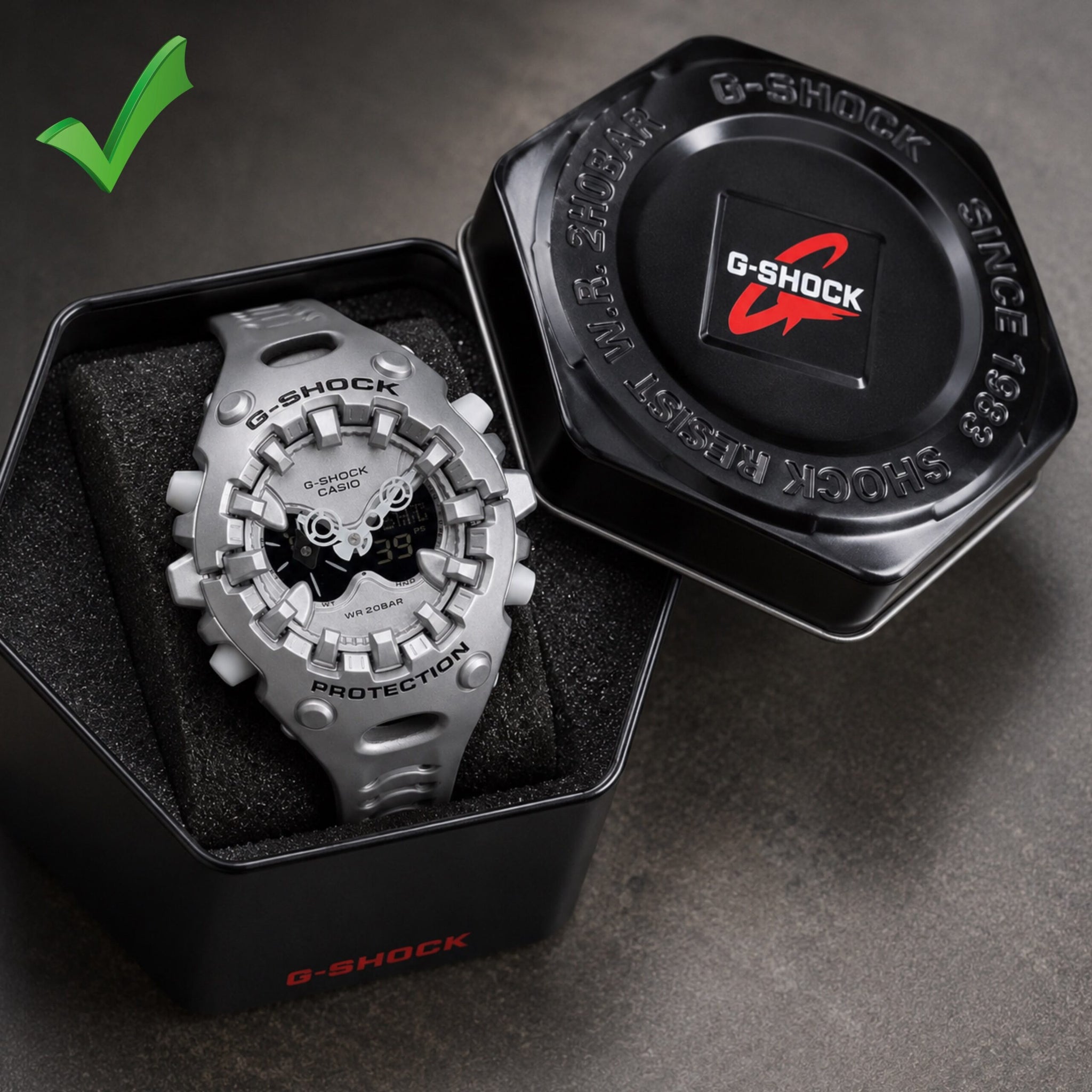 G Shock GA-V01-9A Silver Edition