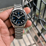 Omega Automatic Silver Black Dial