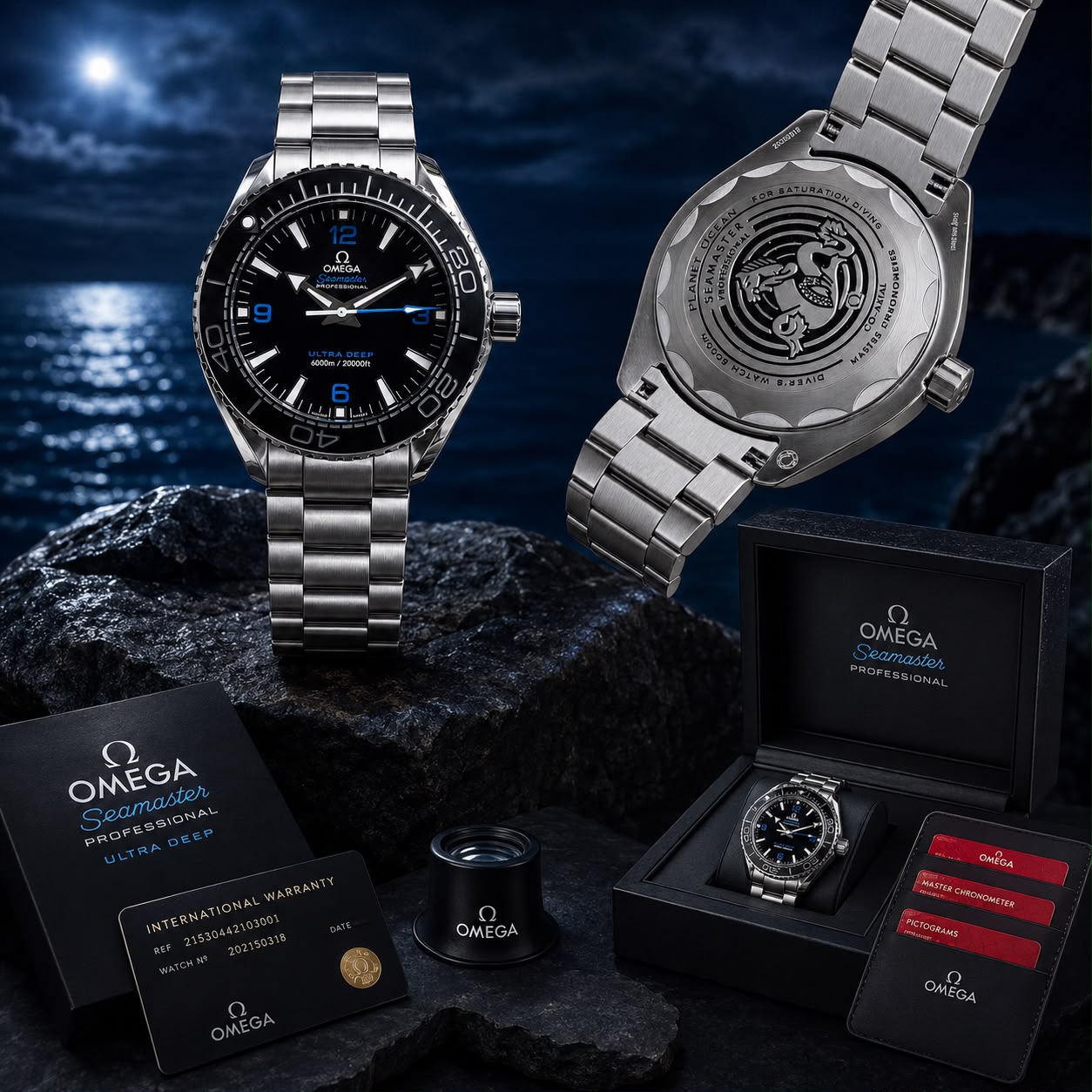 Omega Automatic Silver Black Dial