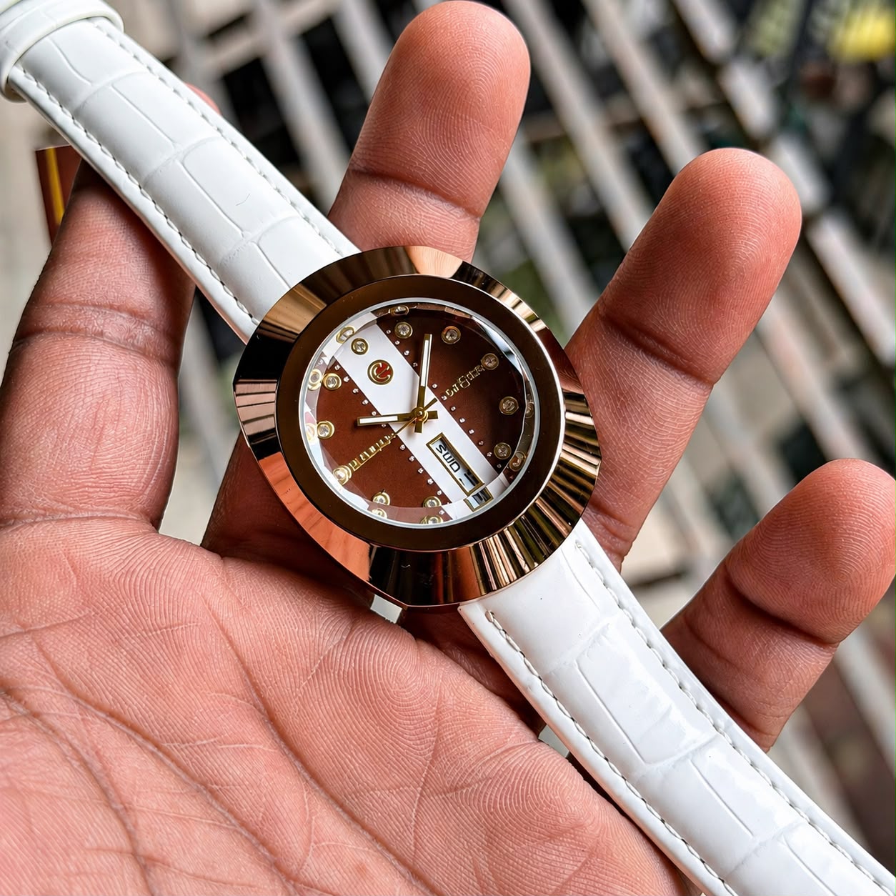Rado Day-Date White Quartz