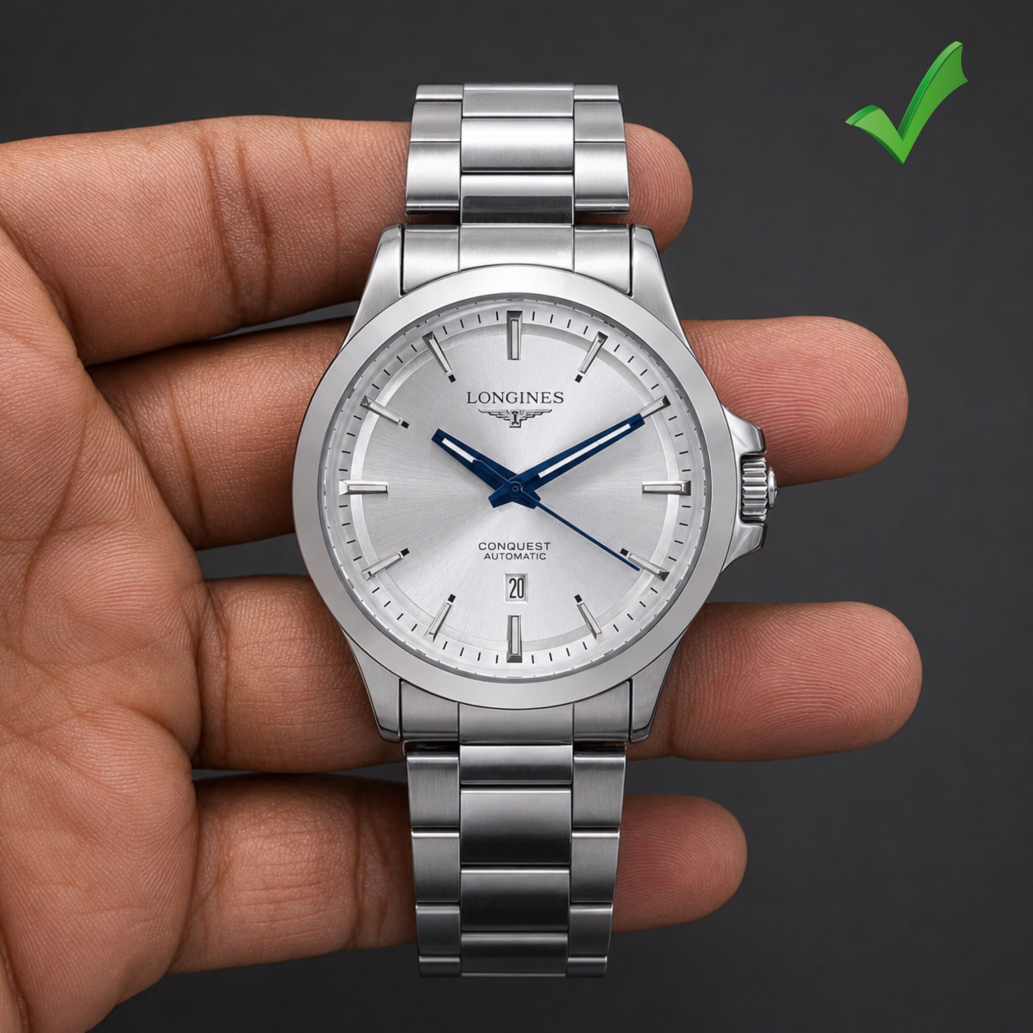 Longines Conquest White Dial Men’s Quartz Watch
