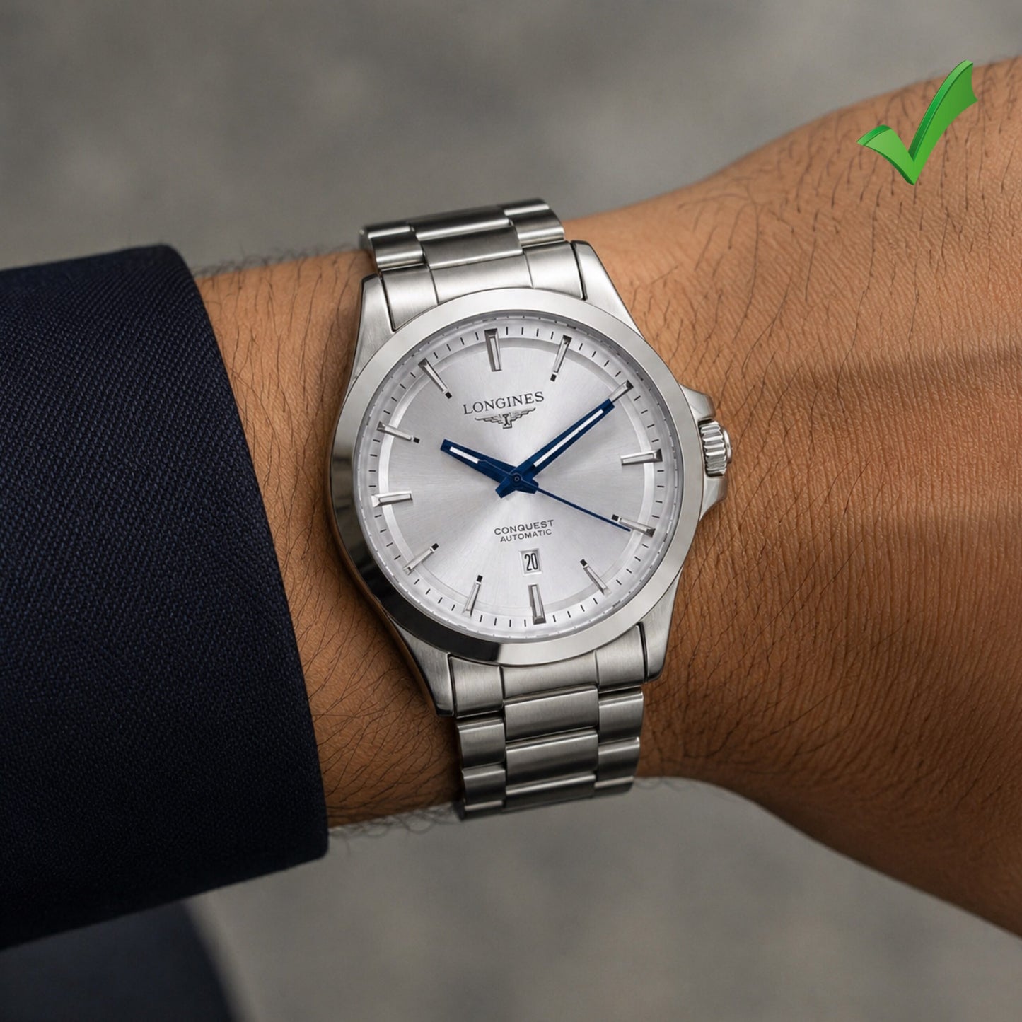 Longines Conquest White Dial Men’s Quartz Watch