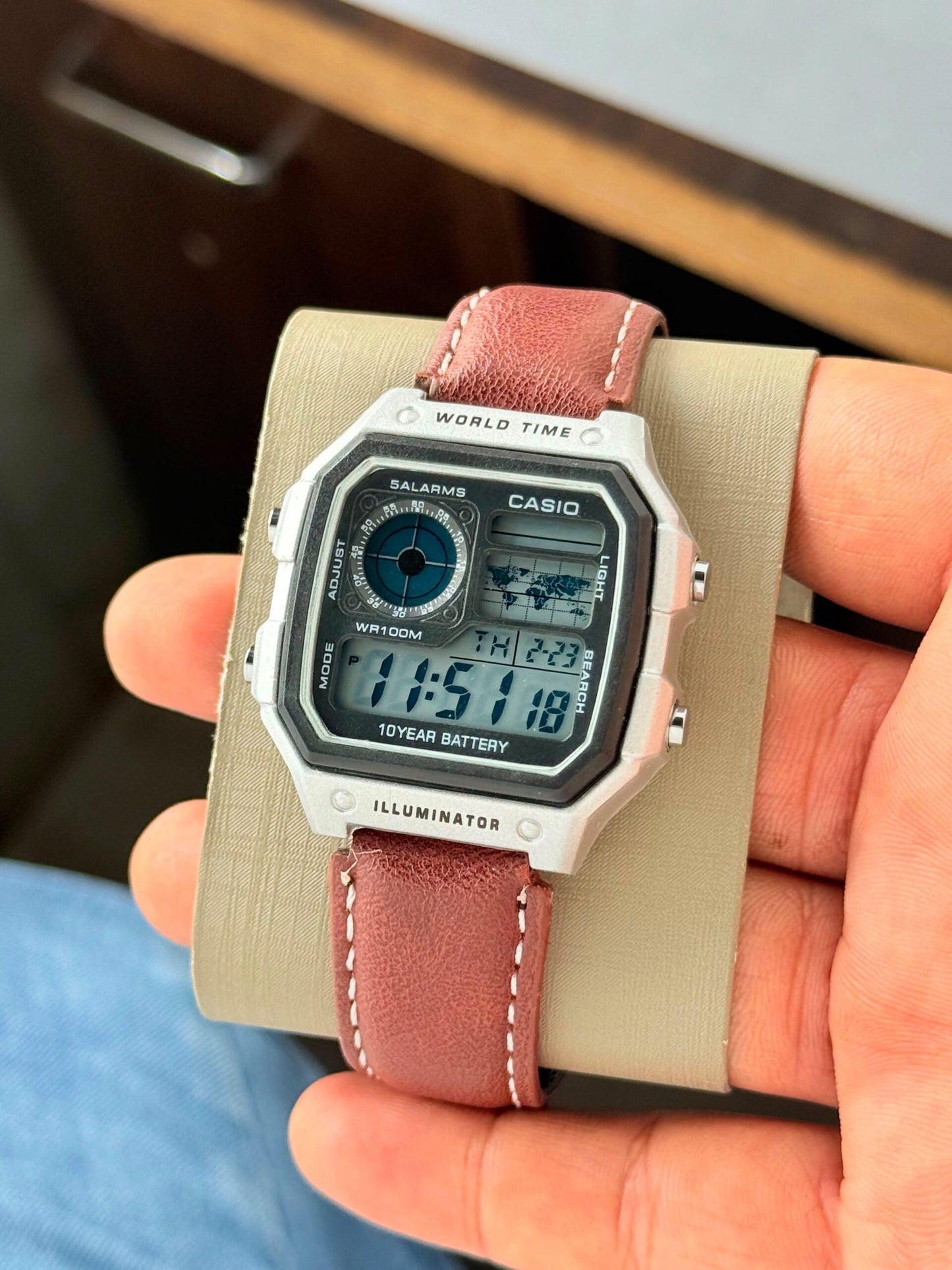 Casio Vintage Analog-Digital Silver Tone