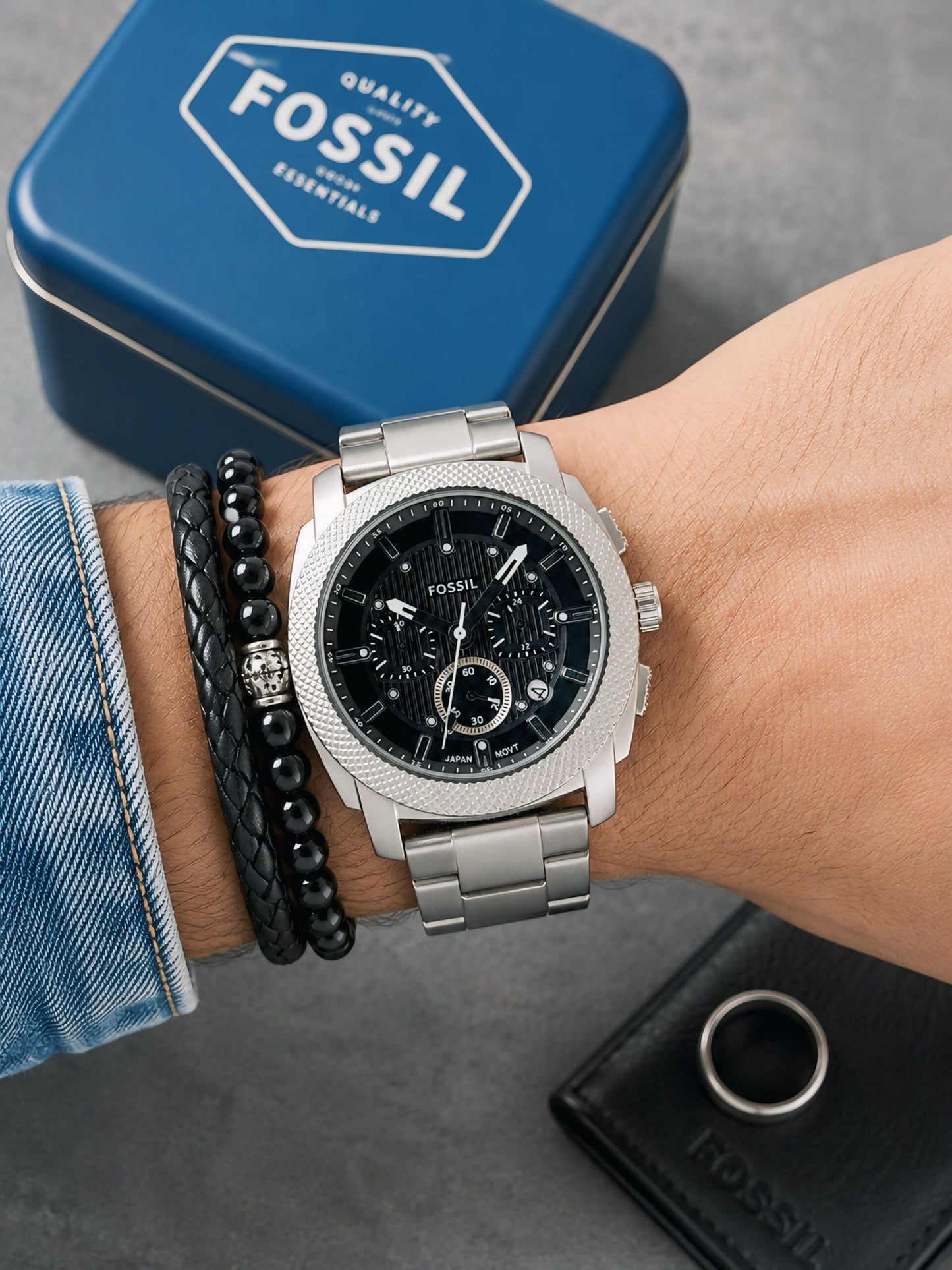 Fossil Black Dial Chronograph