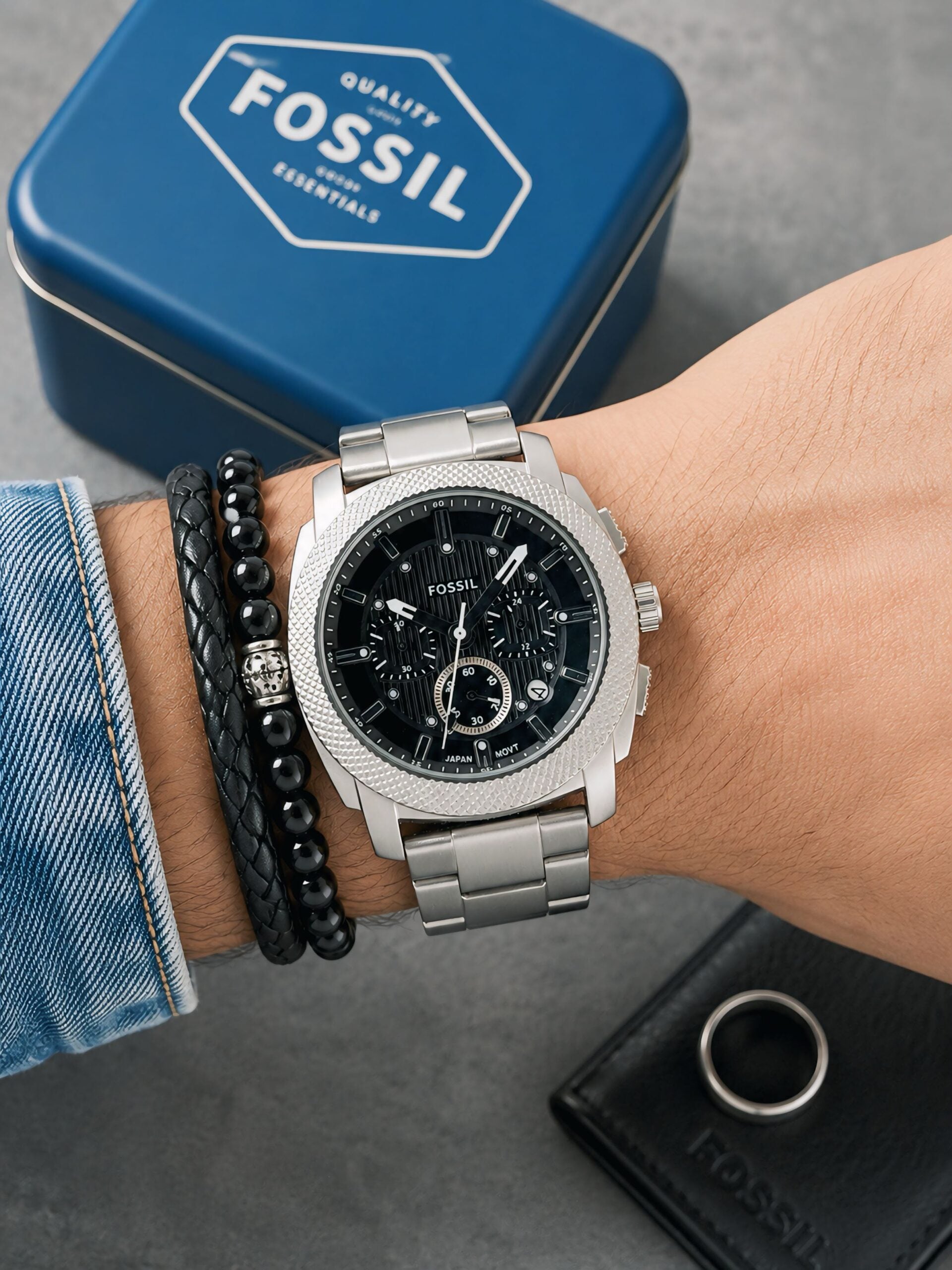 Fossil Black Dial Chronograph
