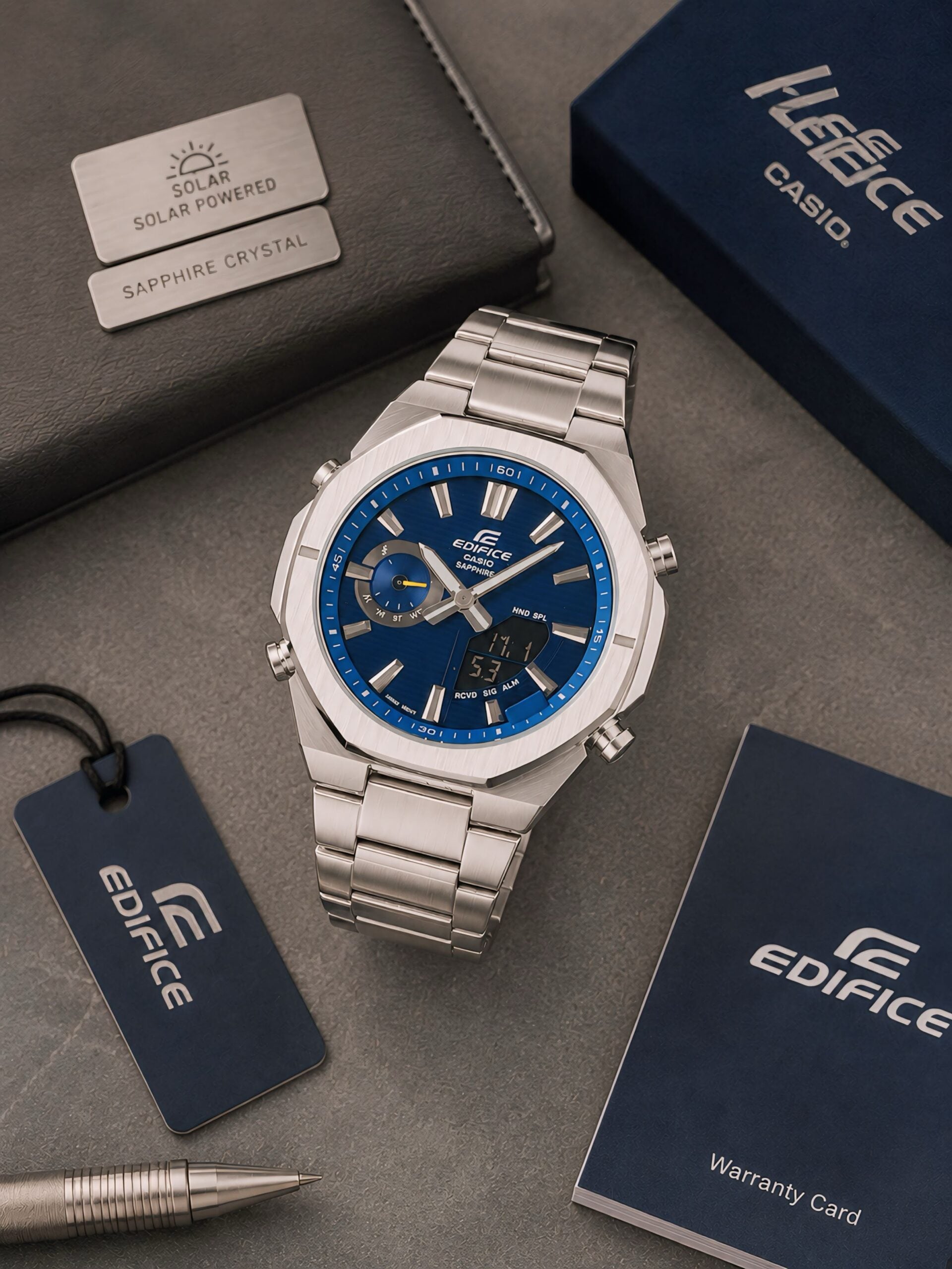 Edifice Casio ECB-S10D-2A Blue Dial