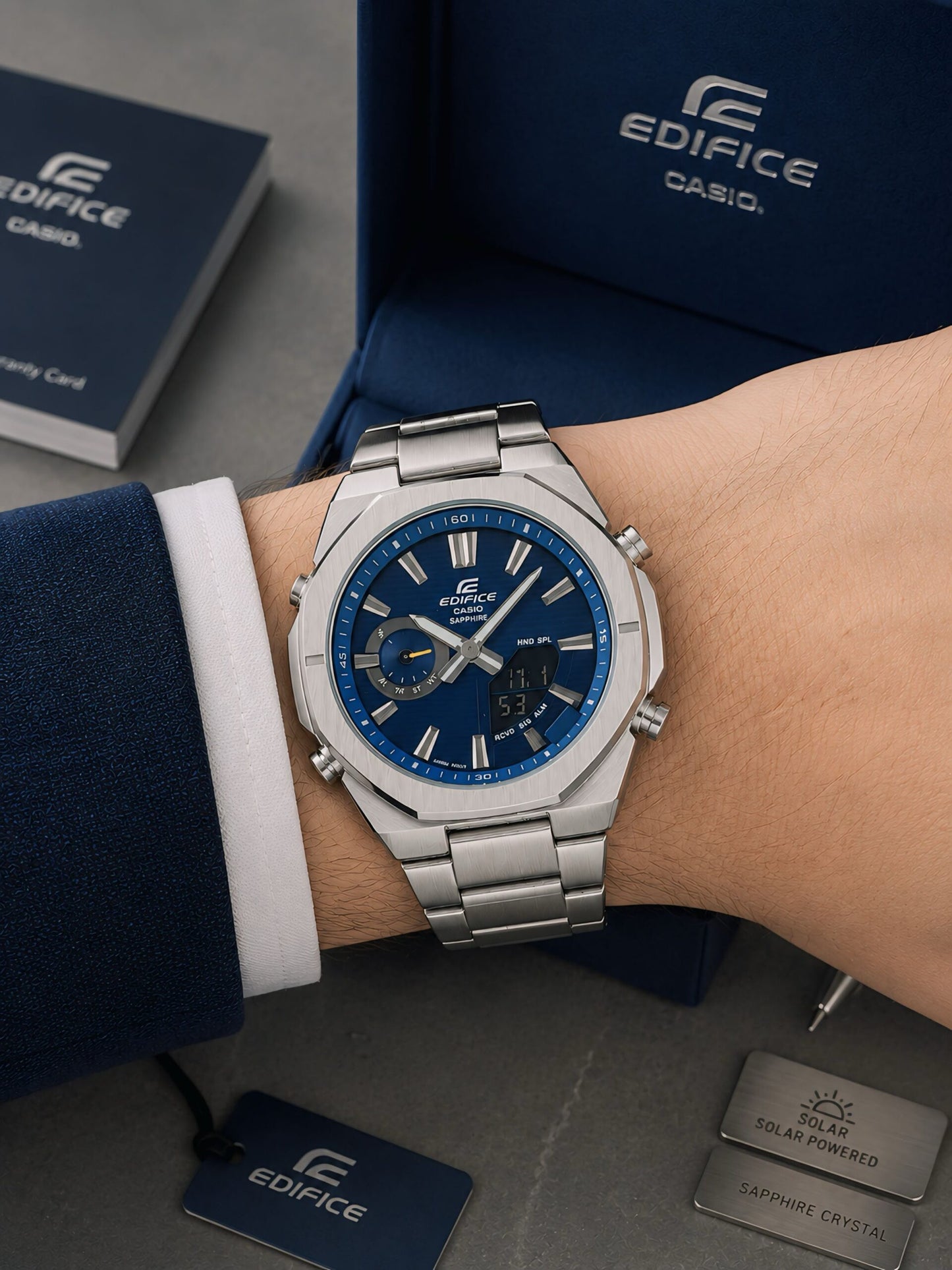 Edifice Casio ECB-S10D-2A Blue Dial