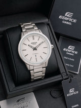 Edifice Casio Silver White Dial