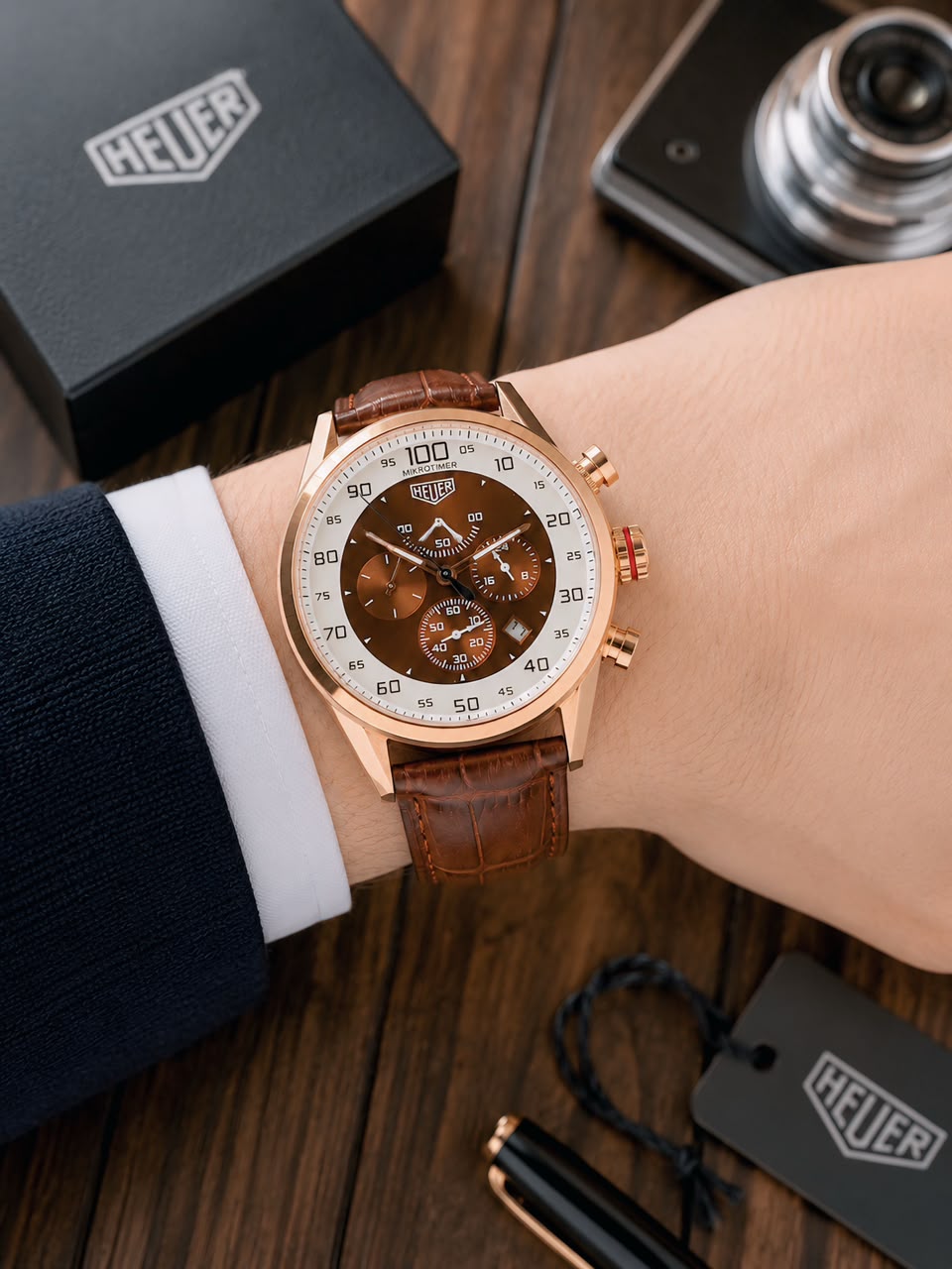 Tag Heuer Mikrograph Brown Chronograph