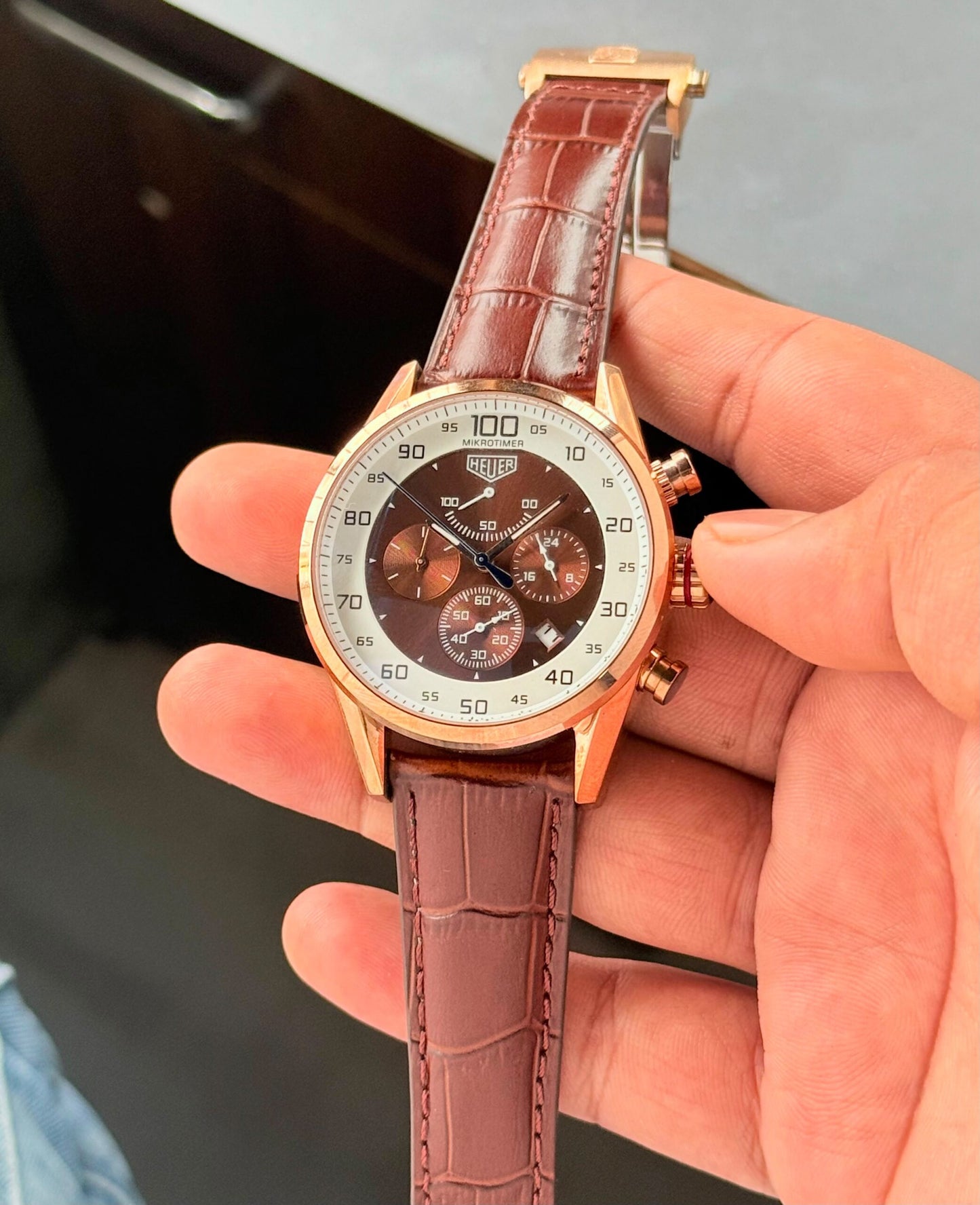 Tag Heuer Mikrograph Brown Chronograph
