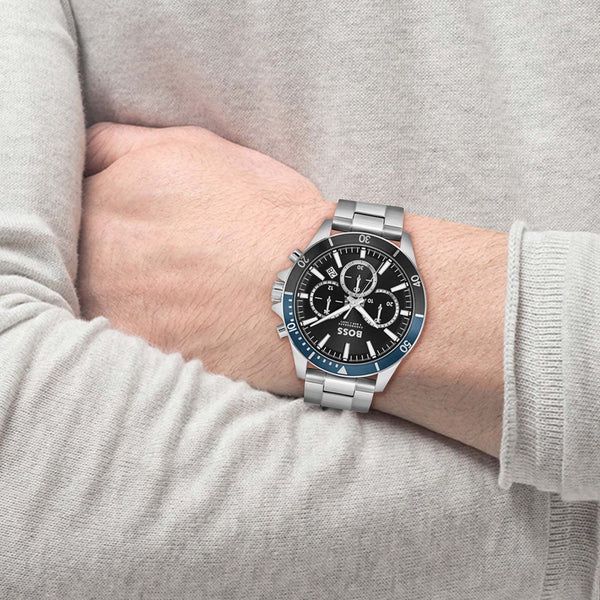 Boss Velocity Black Dial Chronograph
