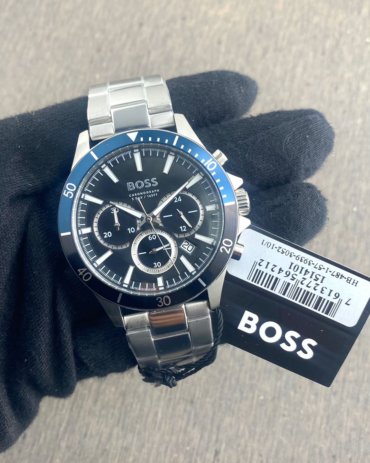 Boss Velocity Black Dial Chronograph