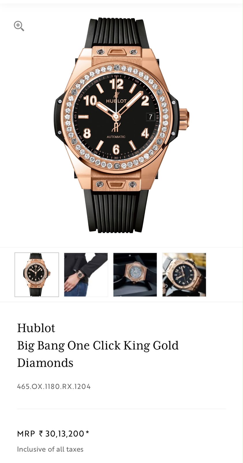 Hublot Big Bang King Diamonds Black Dial