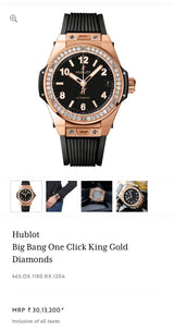 Hublot Big Bang King Diamonds Black Dial