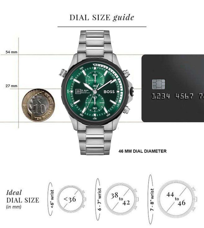 Boss Globetrotter Green Dial Chronograph