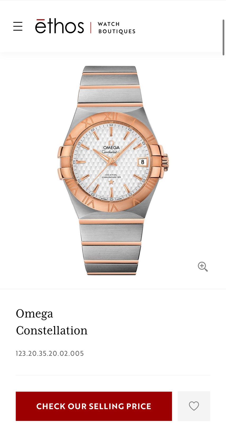 Omega Constellation Gold silver Dial