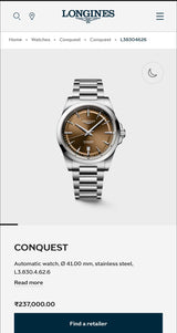 Longines Conquest Automatic Brown Dial