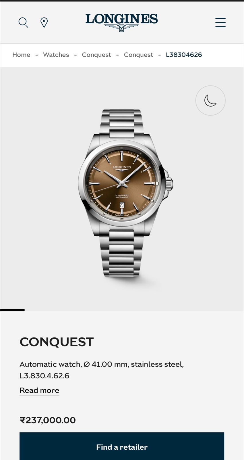 Longines Conquest Automatic Brown Dial