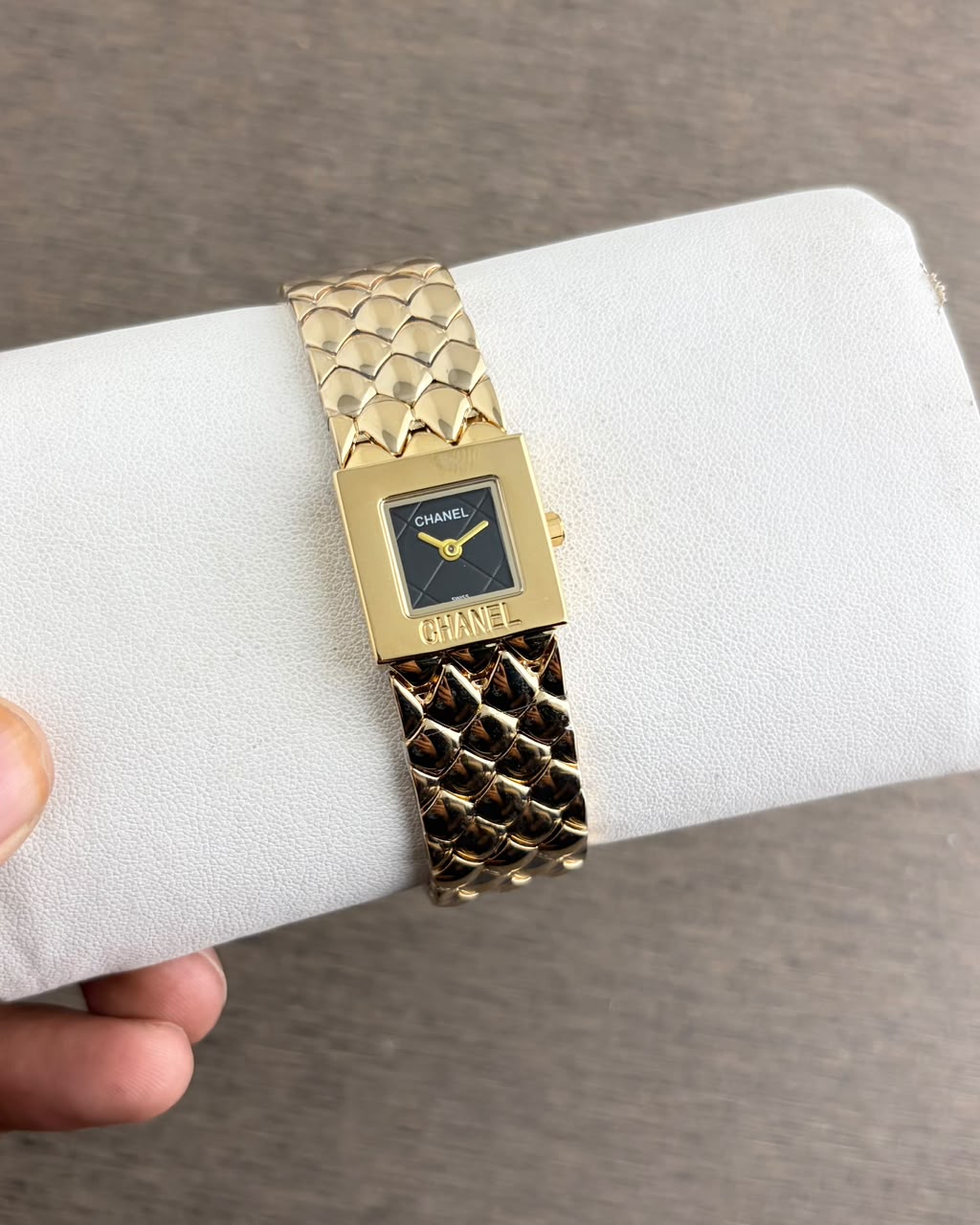 Chanel Square Dial Gold Tone